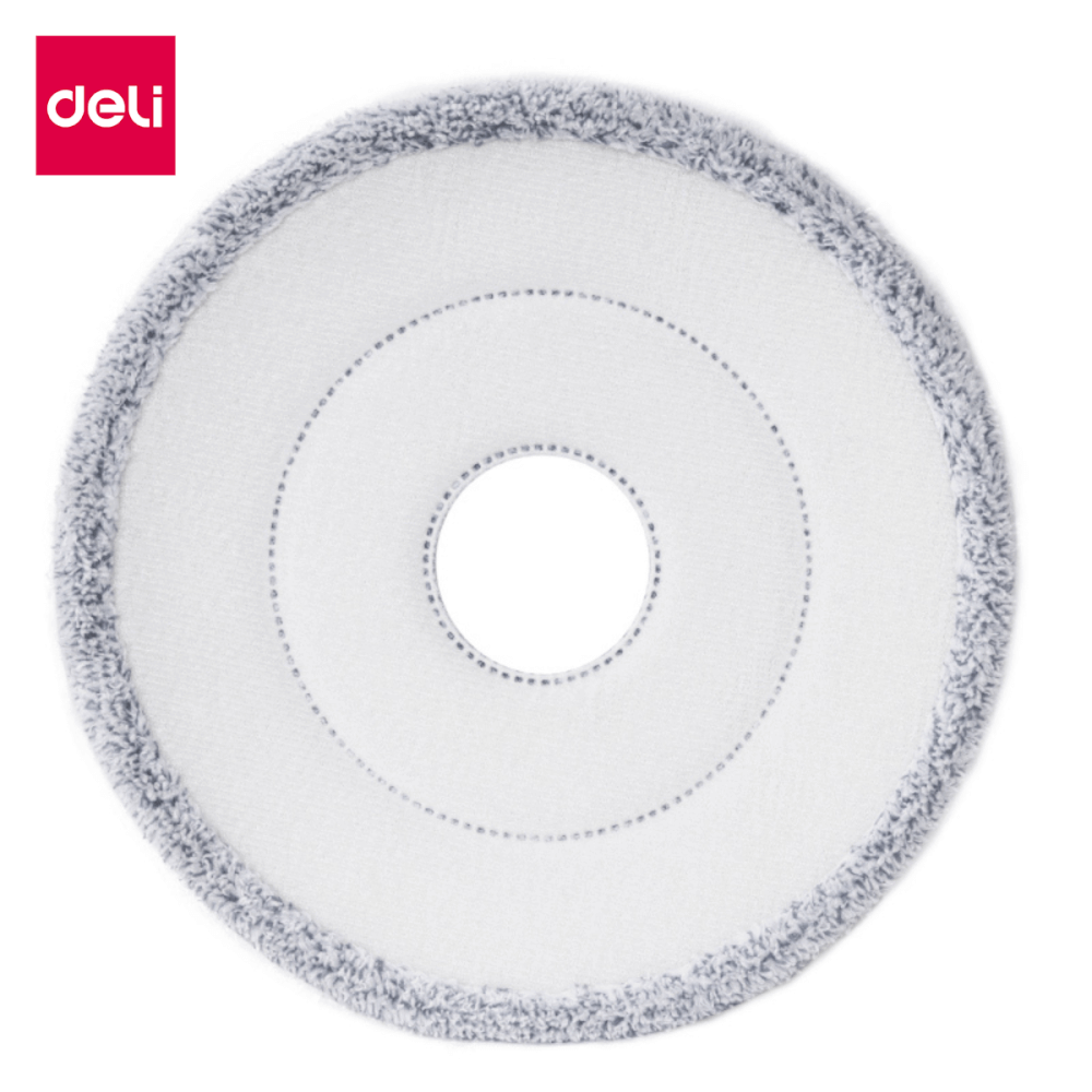อะไหล่ผ้าม็อบไมโครไฟเบอร์ DELI VS1053-GR-01 ซึมซับได้ดี 25ซม. สีเทา